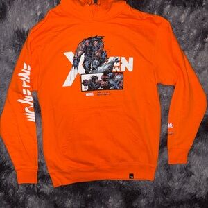 Marvel X-Men Wolverine Orange Hoodie Large